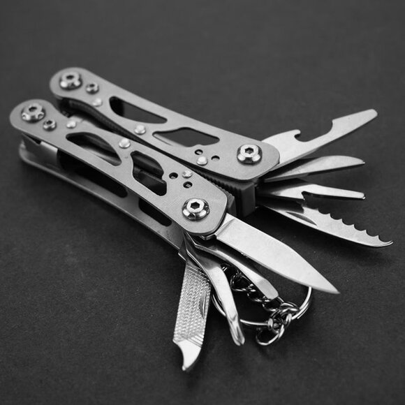 Multi-Purpose Knife Pliers Stainless Steel Folding Tool with Carbon Steel(1 set) - Picture 3 of 12